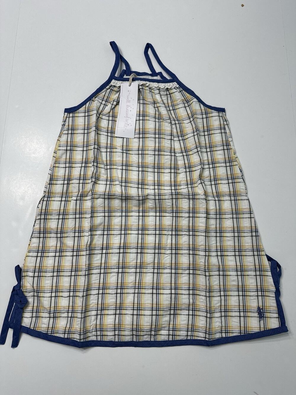 Well Dressed Wolf Blue Yellow Plaid Tunic Top Girls Size 12 NEW NWT